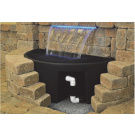 Half round basin for waterfalls