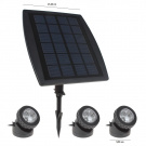 Solar set 3 LED Lights with Solar Panel