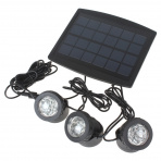 Solar set 3 LED Lights with Solar Panel