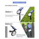 9 LEDs Solar Power Garden Lamp