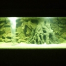 Akvárium s nainštalovaným osvetlením.
