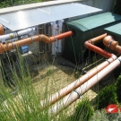 Electronics of filtration system is good to protect from rain and direct sunshine.
