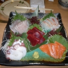sashimi z piatich druhov morských živočíchov