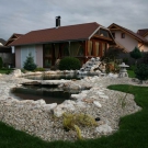 Pond with garden house in Liptovský Mikuláš – Slovakia.